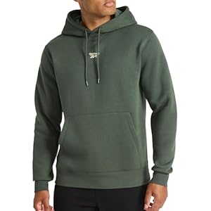Reebok Sudadera Finisher para hombre, ajuste estándar, tela de forro polar de peso medio de algodón y poliéster