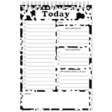 Gueevin Cow Notebook to Do List Notepad Gifts for Women Cow Lovers Christmas 8.7 x 6 Inch 50 Sheets Spiral Planner Reminder for Desk Accessories Office Supplies