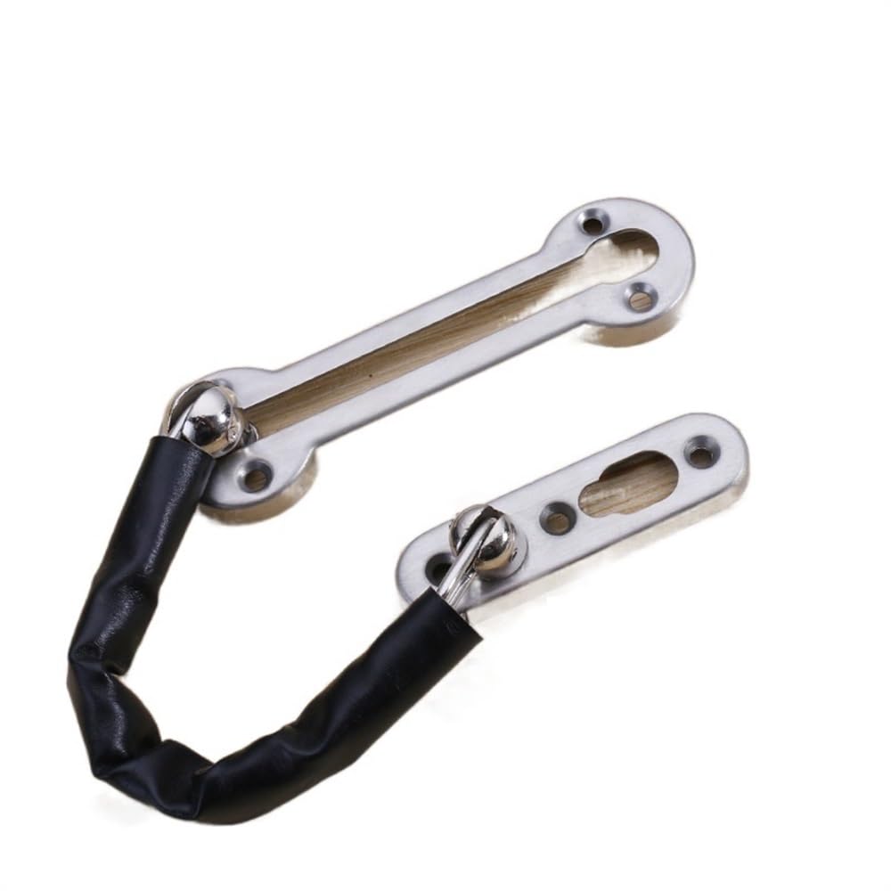 Lkfjnhepf A Door Chain Thicken Nti-Theft Chain Stainless Steel Door Bolt Buckle Home Safety Lock Hotel Security Guard(A)