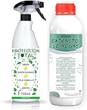 Protección Total: Jabón Potásico, Aceite de Neem, Cola de Caballo y Abono 750ml Spray Listo Uso + Fertilizante Algas Marinas 1l, Curación de Enfermedades Fúngicas e Insectos Dañinos en Plantas