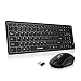 Vitalitim Wireless Keyboard Mouse,2.4GHz Rechargeable Ultra Slim Thin Portable Full Size Keyboard and Mouse Combo with Number Pad &DPI Adjustable Compatible for Laptop Desktop Tablet Surface Smart TV