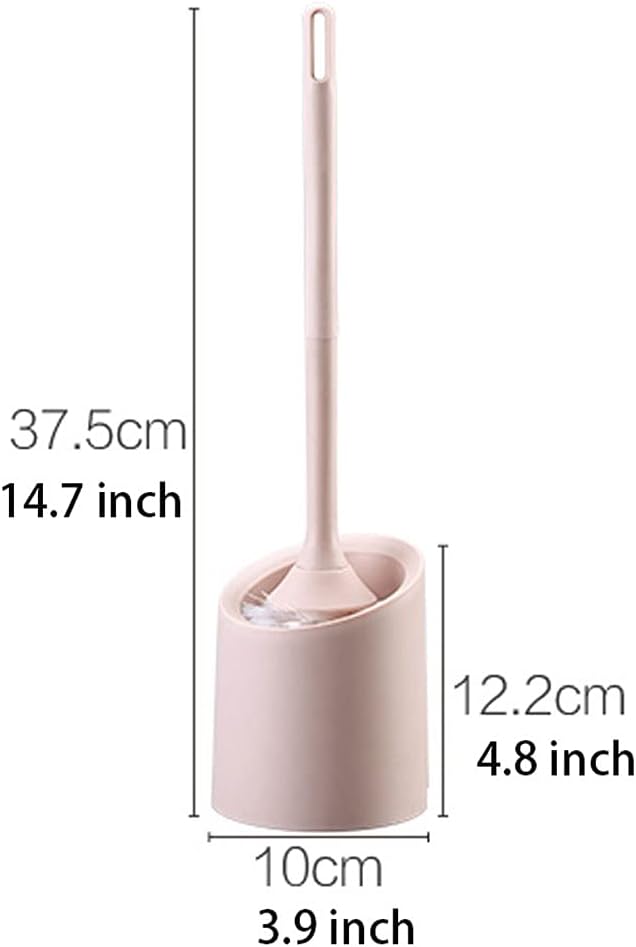 Toilet Cleaner Brush Toilet Brush and Holder Set, Soft Toilet Brush Holder Cleaning Kit, Wall Mounted Toilet Bowl Brush Holder for Bathroom Brush for Bathroom(A) (A)