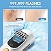 Laser Hair Removal for Women and Men - Permanent Painless Ice Cooling IPL Device Hair Remover Machine with Shaver, Goggles, 999,999 Flashes for Body and Face, Corded - White