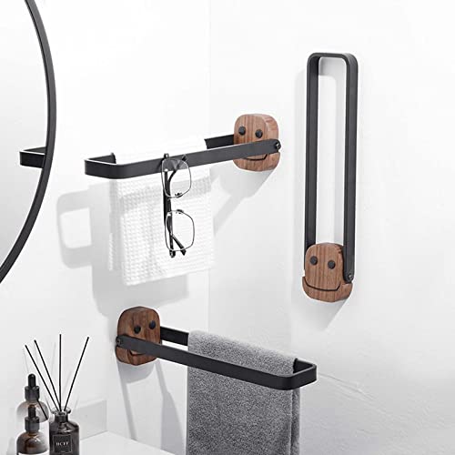 Porte-serviettes sans perceuse noir pour éviter de trouer le carrelage - 3