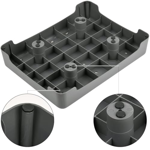 BOPEUY Taburete Antideslizante, Escalón Bajo Gris, Escalón Reposapiés para Cuarto de Baño, Lavabo, Reposapiés para Oficina, Escalón Antideslizante, para Adultos y Ancianos Niños - Capacidad de 220kg - imagen 3