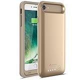 iPhone 8/7 Battery Case, Alpatronix BX170 4.7-inch 3200mAh Ultra Slim Protective Portable Rechargeable Extended Charging Cover Backup Case for iPhone 8 & iPhone 7 Juice Bank Power Pack (Gold)