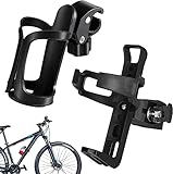 🚴‍♂️ 【Amplia aplicación】 Nuestros portabotellas son perfectos para cochecitos, bicicletas, scooter de movilidad, sillas de ruedas y bicicletas de montaña, etc. El cuerpo del soporte es ajustable para adaptarse a tazas y botellas de varios tamaños, como botella de agua, tazas de café, botella de leche y jugo.