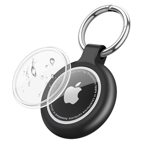 Vancle Hülle für Apple AirTag 2021-1 Stück TPU AirTags Schlüsselanhänger mit wasserdichter Abdeckung, kratzfester für di...