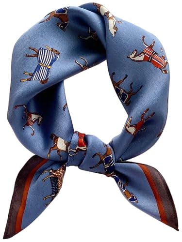 Onllh 100% Mulberry Silk Scarf for Women Hair Lightweight Square