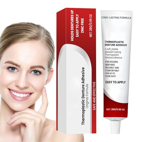 Haftcreme Extra-super-stark Für Die Dritten, Prothesenhaftcreme, Extra Starker Halt & Abdichtcreme Für Prothesen, Einfache Anwendung, Langzeit-Halt & Reparaturcreme Für Erwachsene Und Familie