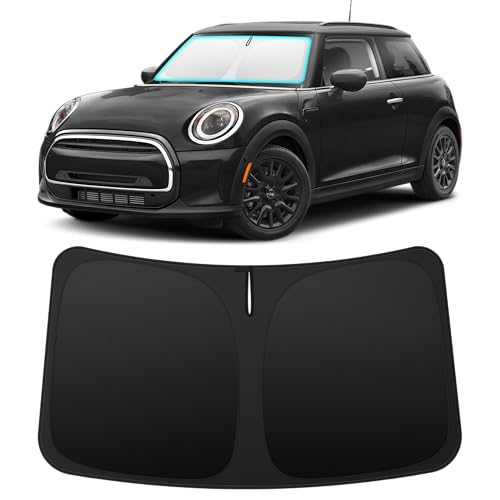 INSAUTO Custom Fit Windshield Sun Shade Accessories for Mini Cooper F55 2014-2025, Foldable Front Window Sunshade, UV & Heat Reflector, Keeps Interior Cool, Includes Storage Bag