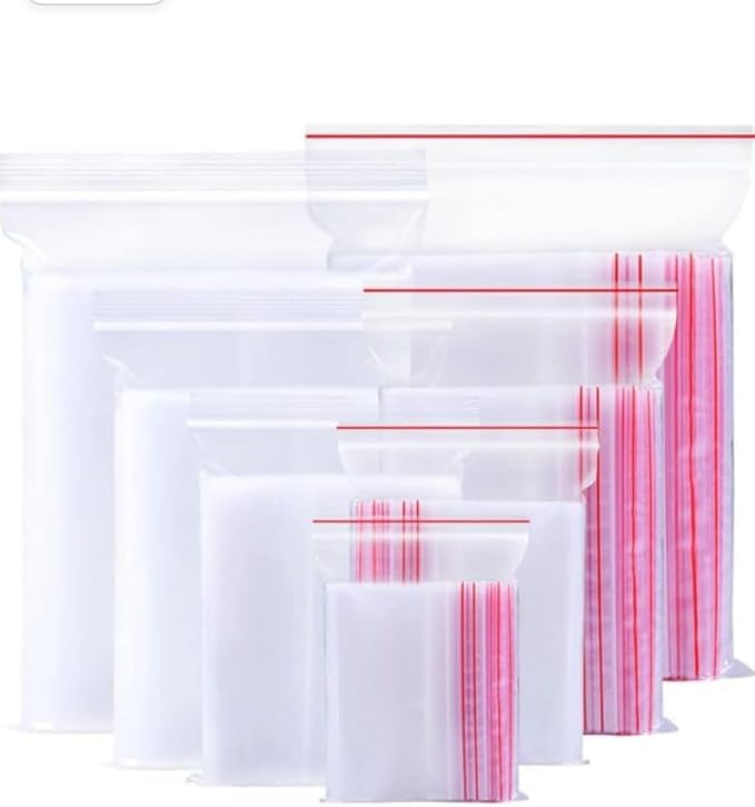 100 Pack BPA-Free Reusable Clear Ziplock Bags for Food Storage 6x4 cm- Bag SizeLeak Proof Freezer Kitchen Storage Organization polybag (0)