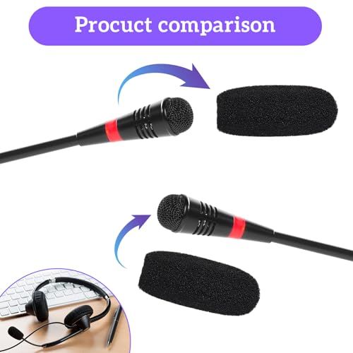 Windschutz Mikrofon Klein, Popschutz Mikrofon, 10 Stück Schaumstoff Windschutz Für Lavalier Mikrofone, Ersatz-Windschutz, Mini-Mikrofon Headset Windschutzscheibe,Für Mikrofon-Klein,Lavalier-Kopfhörer