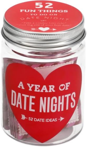 GreenbrierAJS - Valentine's Day-Themed Date Night Jar, 2.1x2.1x3.2-in.