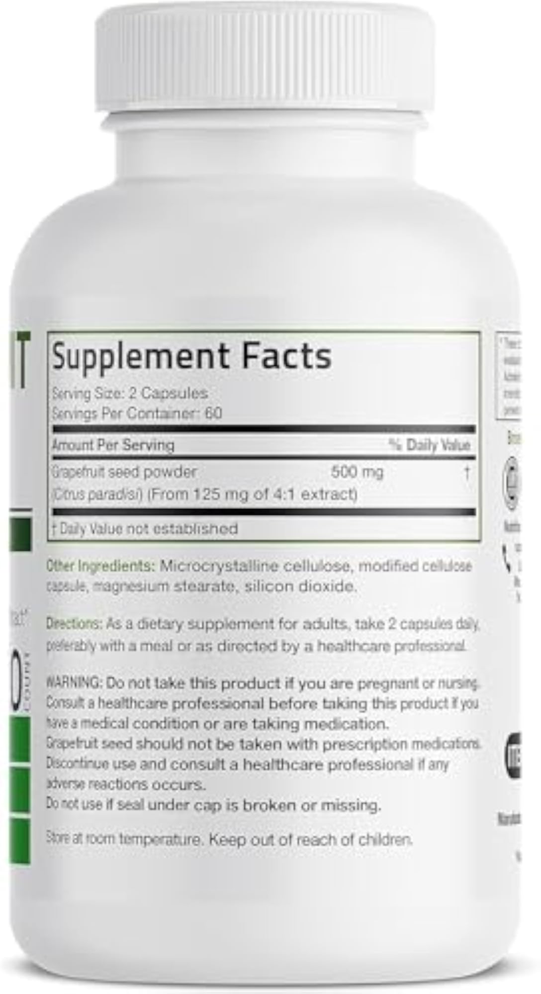 Grapefruit Seed Extract 500 MG Capsules