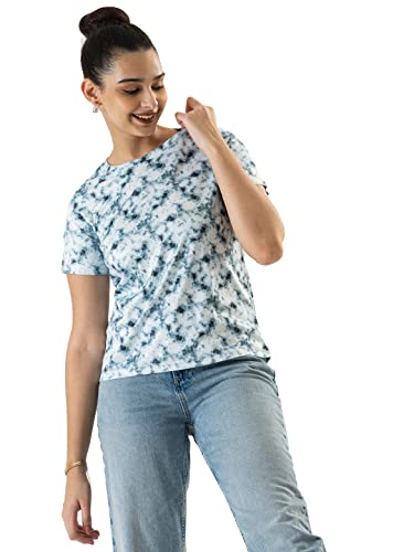 Image of PRETTIFY Women's Casual Regular Fit Half Sleeves Printed T-Shirt