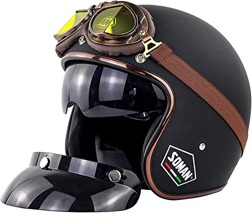 Casque motocross jet ECE de haute qualité avec lunettes intégrées couleur 1 - 2