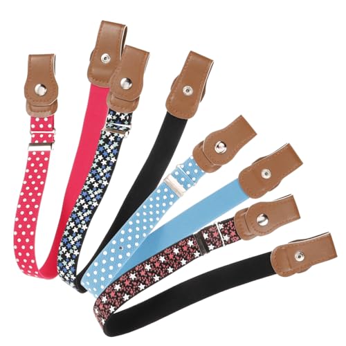 Cinturón elástico negro chico Healeved para adolescentes chicas, pack de 8 piezas ajustables 4