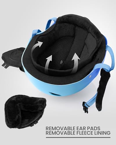 OutdoorMaster Kelvin Capacete de esqui - Capacete de snowboard para homens, mulheres e jovens (azul