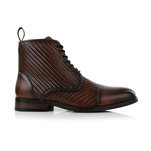 Image of Polar Fox Men's Ankle Dress Boots | Lace-up Casual Fashion Boot Collection | Cap Toe & Plain Toe Styles |