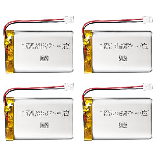 EEMB Lithium Polymer Batería 3.7V 2000mAh 103454 Paquete de batería Recargable Lipo con Conector JST para VXI Blue Parrott: confirme la polaridad del Dispositivo y del Conector Antes de Comprar(4)