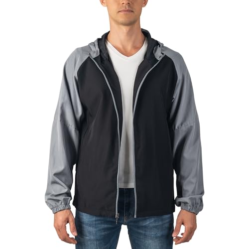 Alpine Swiss Cory Mens Light Windbreaker Jacket Packable Hooded Soft Coat Ideal for Travel Layering Everyday Outdoor Activity2