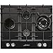 Produktbild Kaiser Exklusives Gaskochfeld 60cm KCG 6394 Turbo Romb | Schwarzes Glaskeramik-Einbaukochfeld | 4 Hochwertige Brenner | 3,8 kW Turbo-Wok-Brenner | Rahmen Inox mit Anti Touch Effekt | ErdgasPropangas
