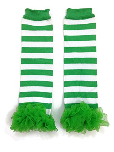 Rush Dance Shamrock Stripes St Patrick's Day Baby/Toddler Chiffon Leg Warmer