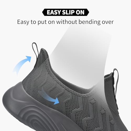 Image of MRIP Mens Slip On Walking Shoes Lightweight Comfortable Gym Workout Running Shoes Mesh Breathable Cushion Fashion Tennis Athletic Casual Sneakers