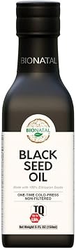 BioNatal Ethiopian Black Seed Oil 5oz Glass Cold Pressed Nigella Sativa Producing Black Cumin Seed Oil, Unrefined & Non-Filtered, High TQ Up to 4.64% Supports Immune System, Digestion & Joints