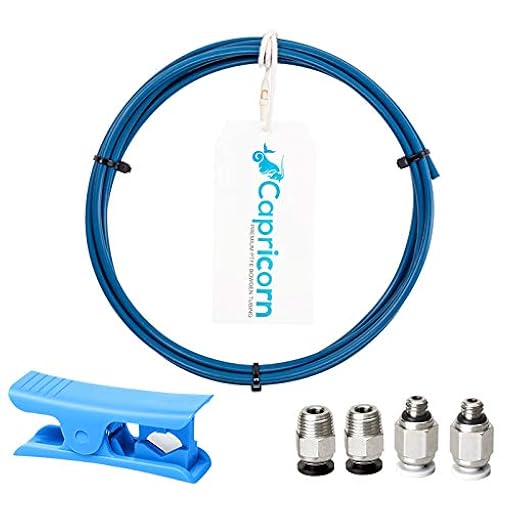 Capricorn PTFE Bowden Tube XS Series 1M con Cortatubos, 2pcs PC4-M6 y 2pcs PC4-M10 Conectores neumáticos para Ender 3/Pro Ender 5 CR10/10S Impresora 3D Compatible con Filamento de 1,75 mm | Ya disponible en tu tienda friki favorita! En mundofriki.es!