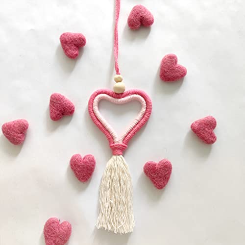 Colorido Macrame ornamento de fibra acrílica parede carro borla pendurado pingente decoração patchwo