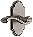Grandeur Hardware Arc Tall Plate Double Dummy with Portofino Lever in Antique Pewter