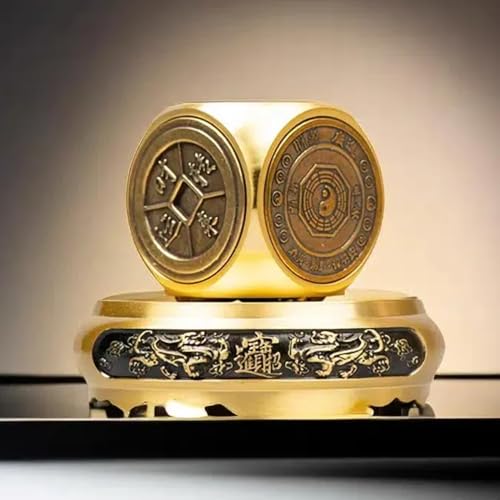 YUERVIEW Brass Feng Shui Pixiu Energy Ornament with Spinner