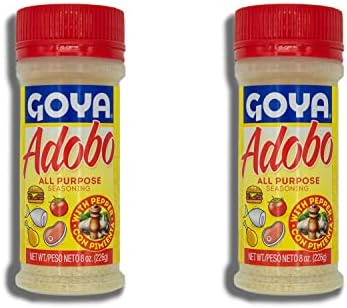 VALUE 2-Pack 16oz Total - Adobo WITH Pepper Bundle - Seasoning Adobo WITH Pepper Goya, 8 oz Each, Red Cap - Comes in a Despensa Colombiana Bag - Great Bundle to Compliment Your Dishes!