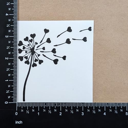 Image of Dandelion Blowing Decal 4 Pack: Blowing Dandelion Decals, Dandelion Flower, Dandelion Decals for Car Tumbler Laptop (Black, Small ~3.5 inch)