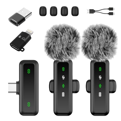 Microphone cravate sans fil pour iPhone et Android avec réduction du bruit