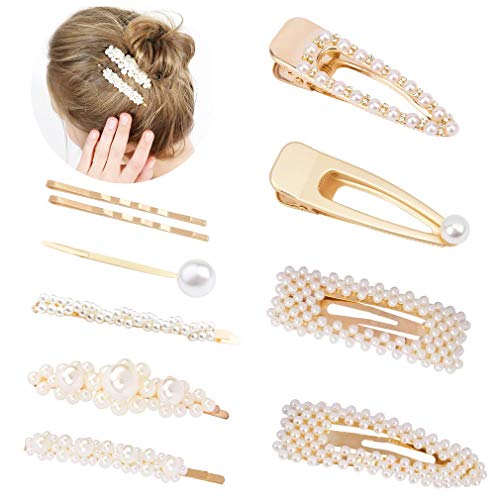 Hair Ties Set, Hair Bands Ropes Elastics Ribbons Ponytail Holders for Women Girls (One Size, Hair Clip)