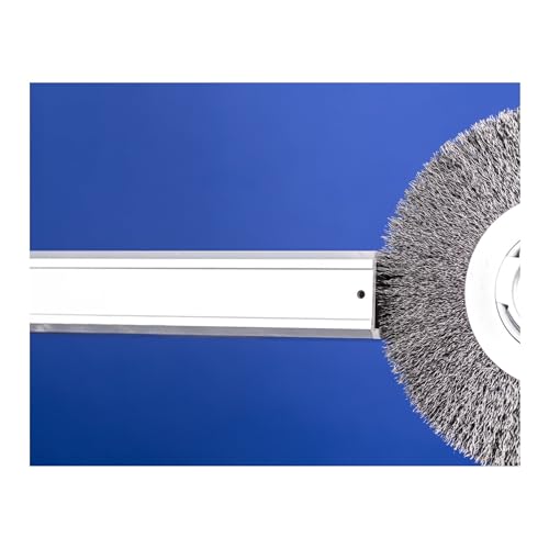 Image of Pferd Round Wire Brush 150 mm, Width 25 mm, Unbraided Wire Stainless Steel 0.30, Includes Set of Hole Adapters Ak 32-2 (12.7-31.75 mm), Universal Use