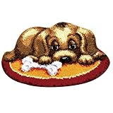 LOVIVER Knüpfteppich-Set Knüpfset Knüpfbild Erwachsene, Teppich zum Selberknüpfen, Hund