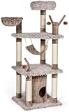 Kitty Power Paws Siberian Mountain Cat Scratching Post Brown Tan & Frost Beige