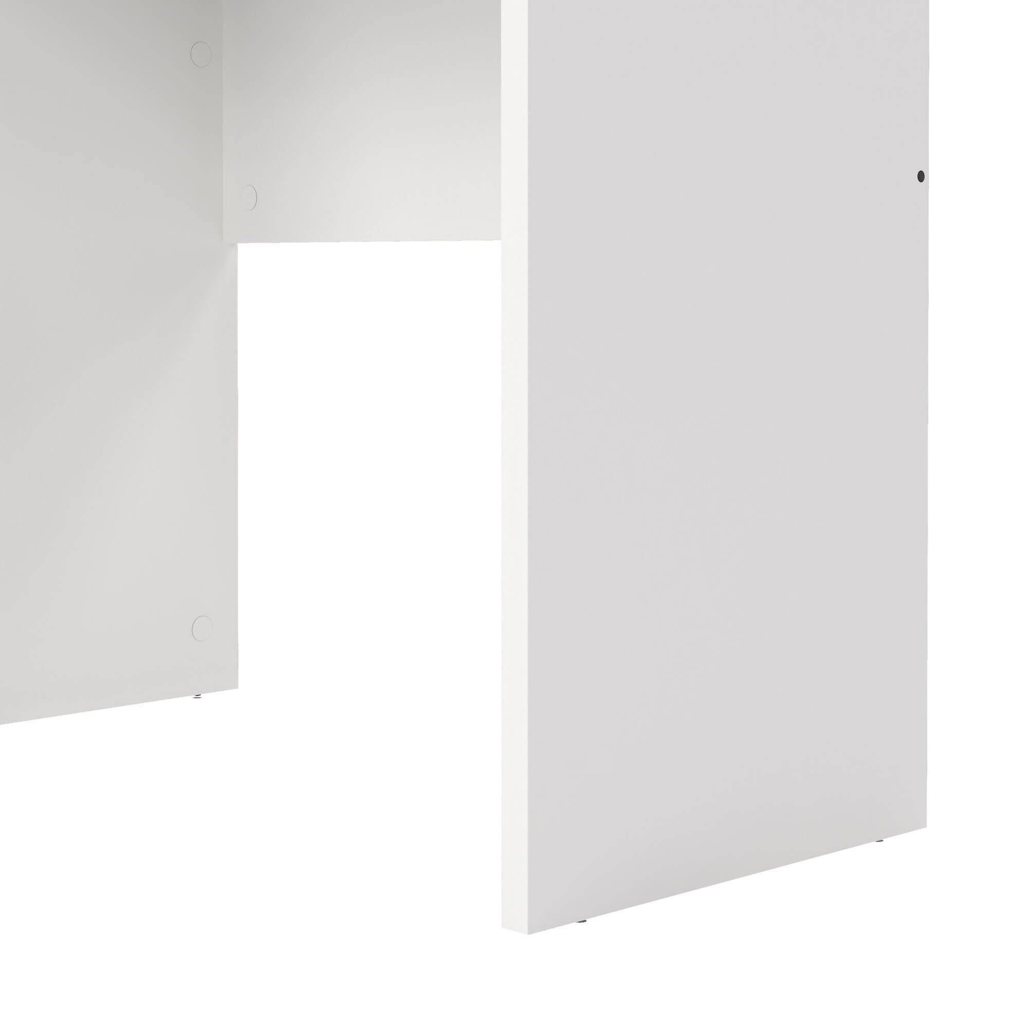 Dmora Scrivania 48.1x120.1x72.6h cm Bianco 3 Cassetti Materiale Piano in Legno Nobilitato, Colore Piano Bianco