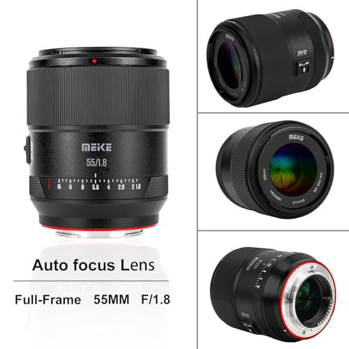 Image of Meike 55mm F1.8 Pro Full Frame AF STM Lens High Resolution 8K Auto Focus Fixed Prime Portrait Lenses for Sony E Mount FE Mount Mirrorless Cameras A9 A9II A7II A7RII A7 A7R3 A7R4 A7IV A7C