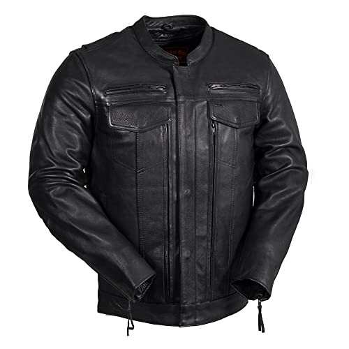 Mens Motorcycle Leather Riding Jacket