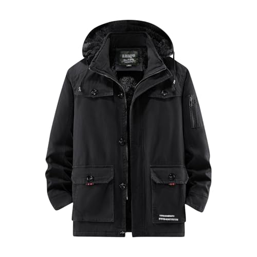 Coat ski et vestes de chasse homme avec veste de randonnée épaisse à capuche pour l'hiver