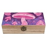 Bois naturel : notre boîte à bijoux en bois champignon rose est fabriquée en bois naturel. La boîte à bijoux décorative en bois a une surface lisse, un aspect exquis, compacte et robuste, forte capacité de charge, boîte de rangement en bois qui ne se fissure pas et ne se déforme pas facilement. La boîte de rangement pour bijoux est une solution de rangement élégante.