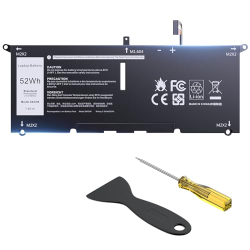 Oillvi 7.6V 52Wh DXGH8 Laptop Replacement Battery for Dell 0H754V XPS 9370 9380 7390 Series Inspiron 13 5390 5391 Series Inspiron 7400 7490 Series Inspiron 7391 2-in-1 Series