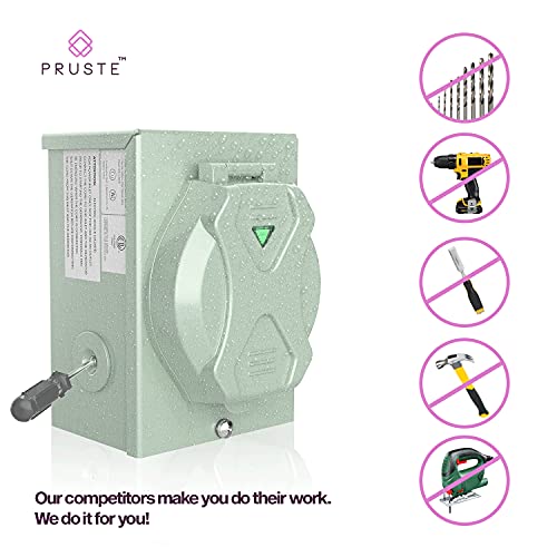 PRUSTE 50a Generator Inlet Box FEATURING EasytoUse Knockouts