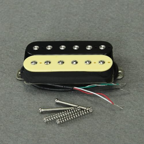 Image of FLEOR Electric Guitar Humbucker Pickups Bridge Alnico 5 Pickup (Cream+Black)