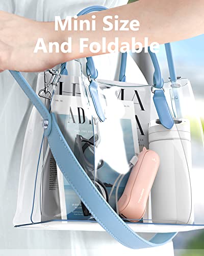 SWEETFULL Misting Fan Portable, Handheld Personal Mister Fans, Small Fan Rechargeable, Mini Spray Water Mist, Kids Women Portable Fans For Travel, Outdoors, Hiking, Camping Home Office (Pink) - Image 6